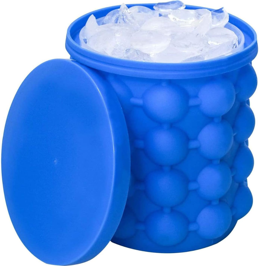 2 en 1 Molde de Silicona | Capacidad para 120 Cubitos de Hielo