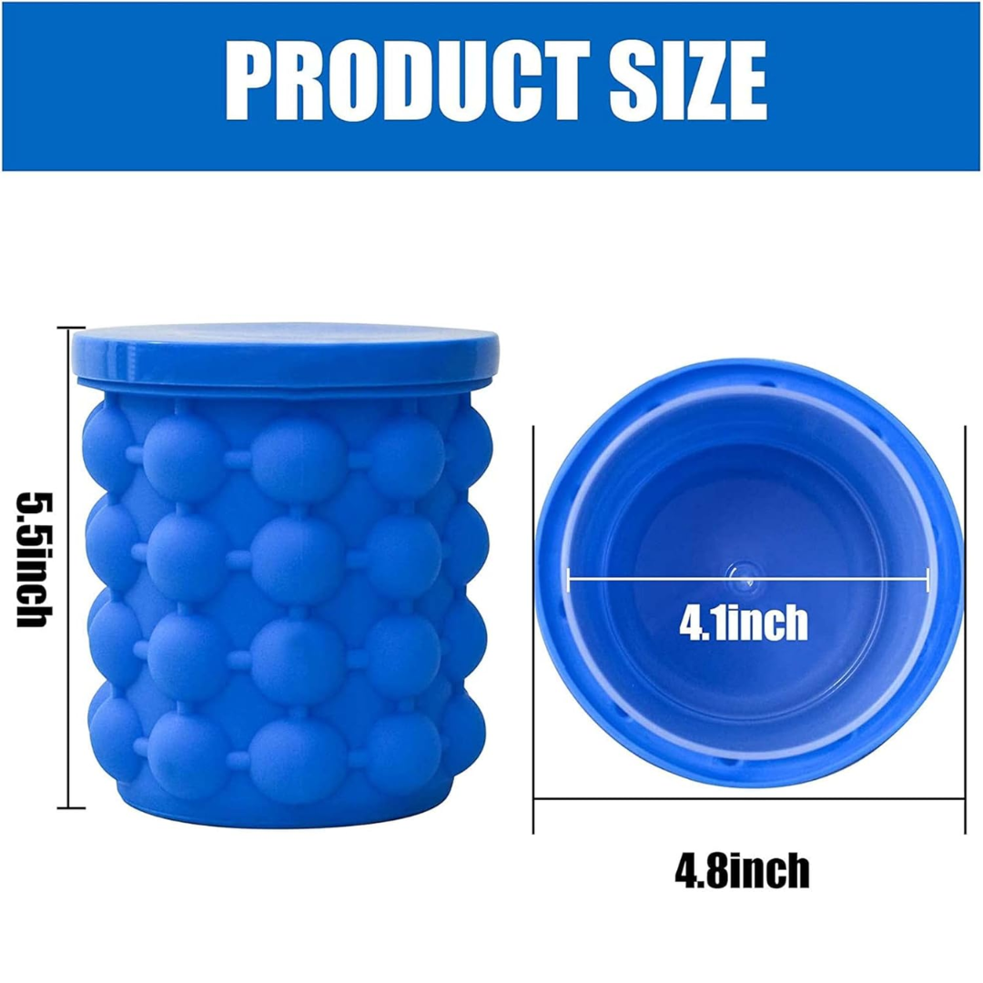 2 en 1 Molde de Silicona | Capacidad para 120 Cubitos de Hielo
